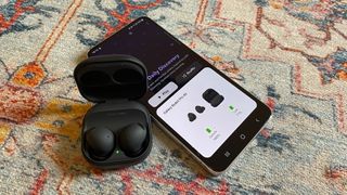 Samsung Galaxy Buds 2 Pro connected to smartphone