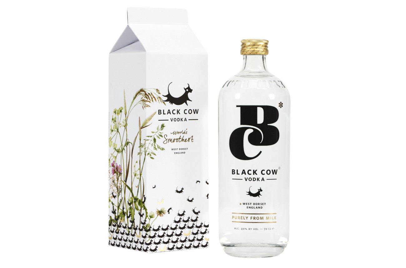 Black Cow Vodka Carton