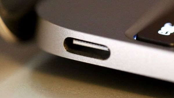 The MacBook Pro doesn't have a USB port, but there's a device for