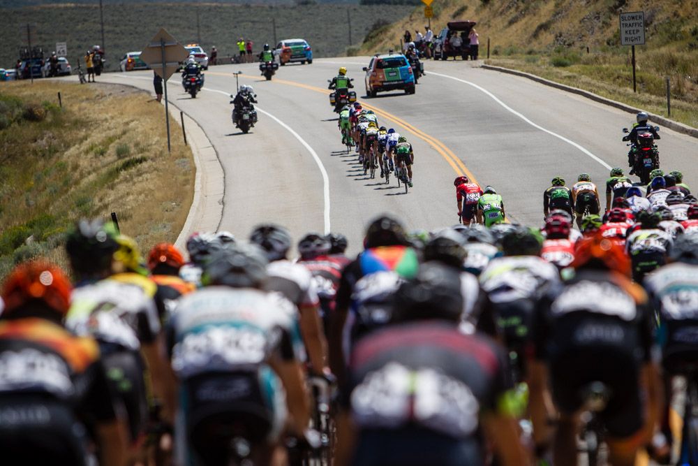 Today's breakaway goes up the road