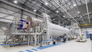 The nest European heavy-lift Ariane 6 rocket assembled before crucial tests.