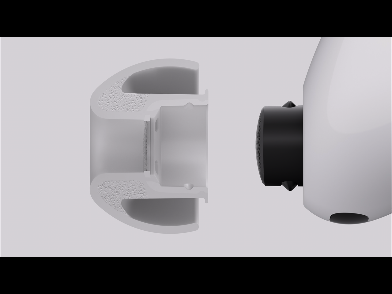 Promotional material for the AirPods Pro 3 from the Apple keynote
