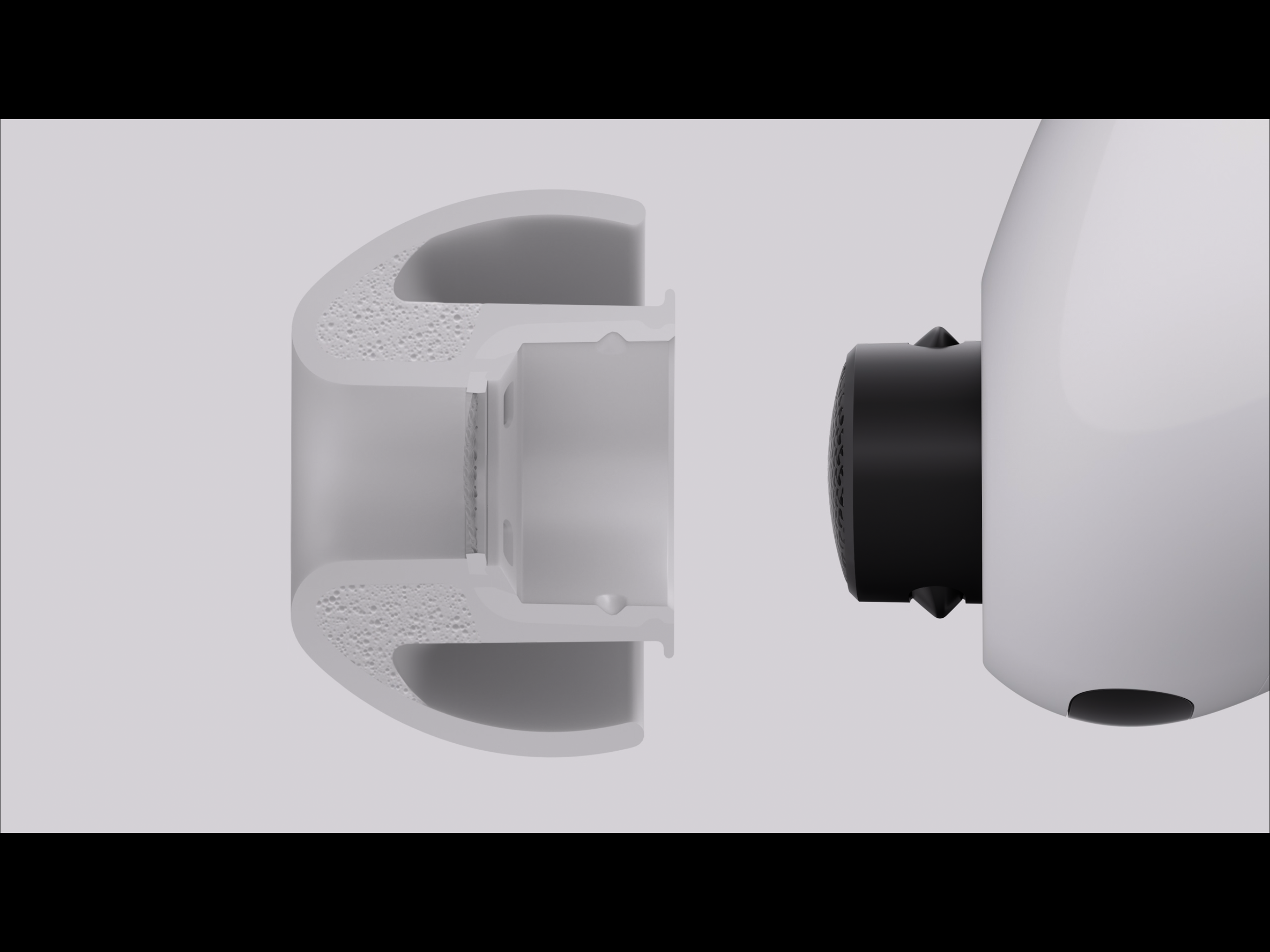 Promotional material for the AirPods Pro 3 from the Apple keynote
