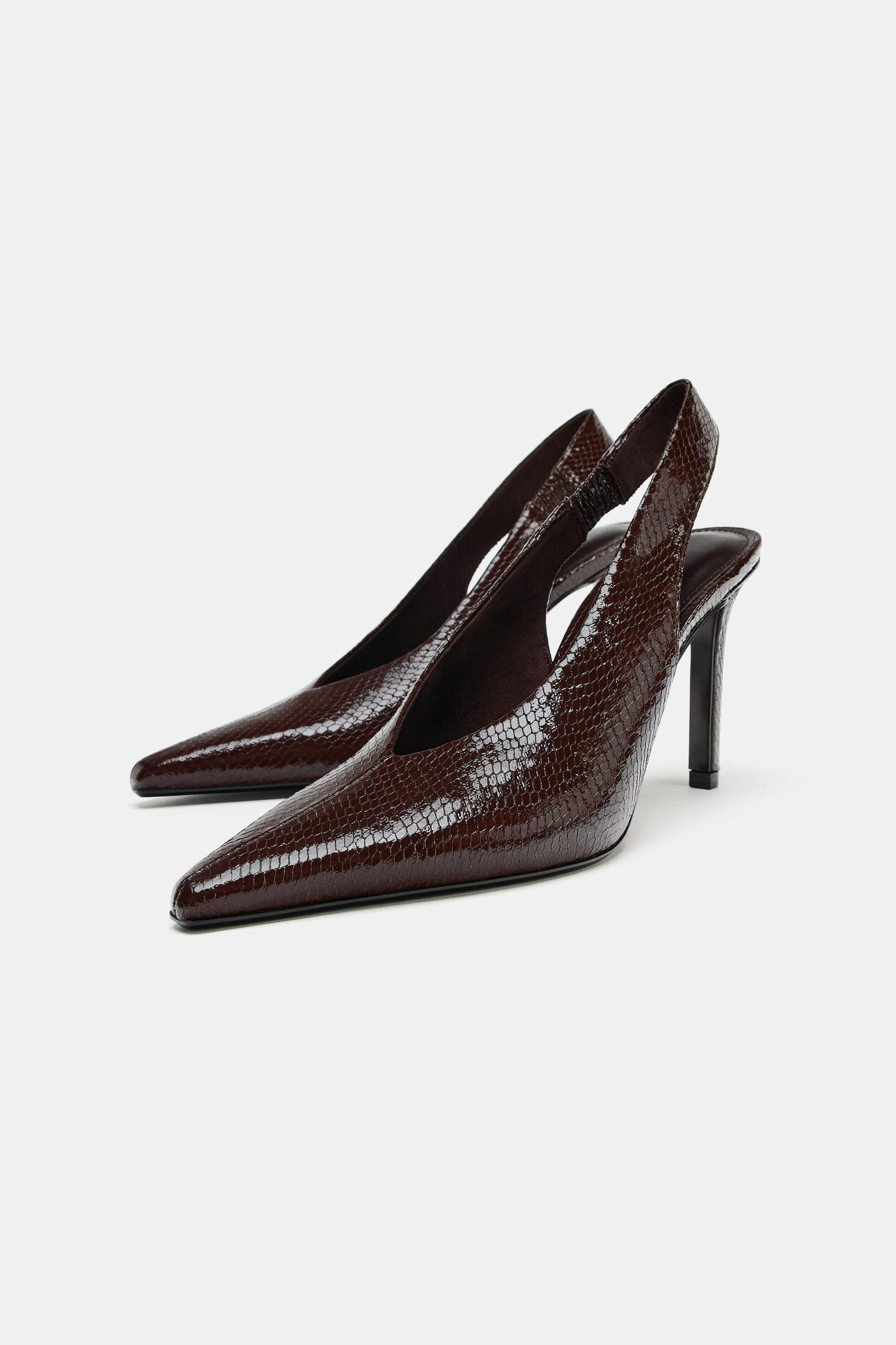 Embossed Animal Print Heels