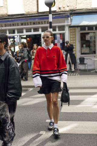 Street style at London Fashion Week.