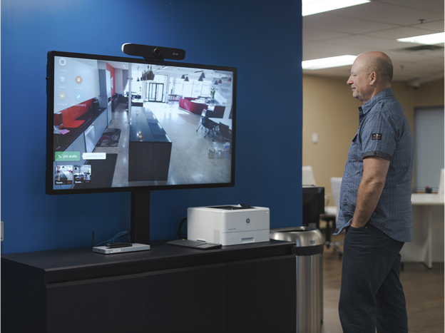 ET Group presents information in an office in Toronto's Gooderham Tower.