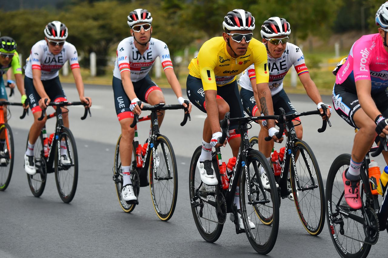 Sebastian Molano, points leader, stage 6 at Tour Colombia 2.1