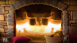 NASA created a virtual fireplace for the 2024 holiday season, a homey hearth lit by the engines of its Space Launch System moon rocket.