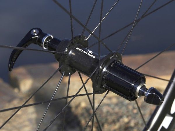 The Reynolds-badged hubs are made by DT Swiss and based on the 240s design.