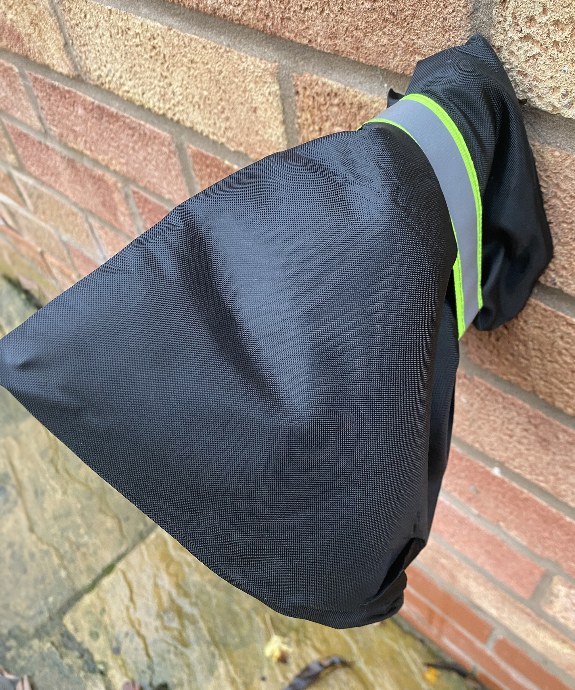 Faucet cover in place over spigot, ready for winter frosts