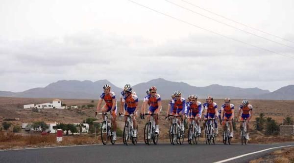 The Rabobank team hit the roads on Fuerteventura