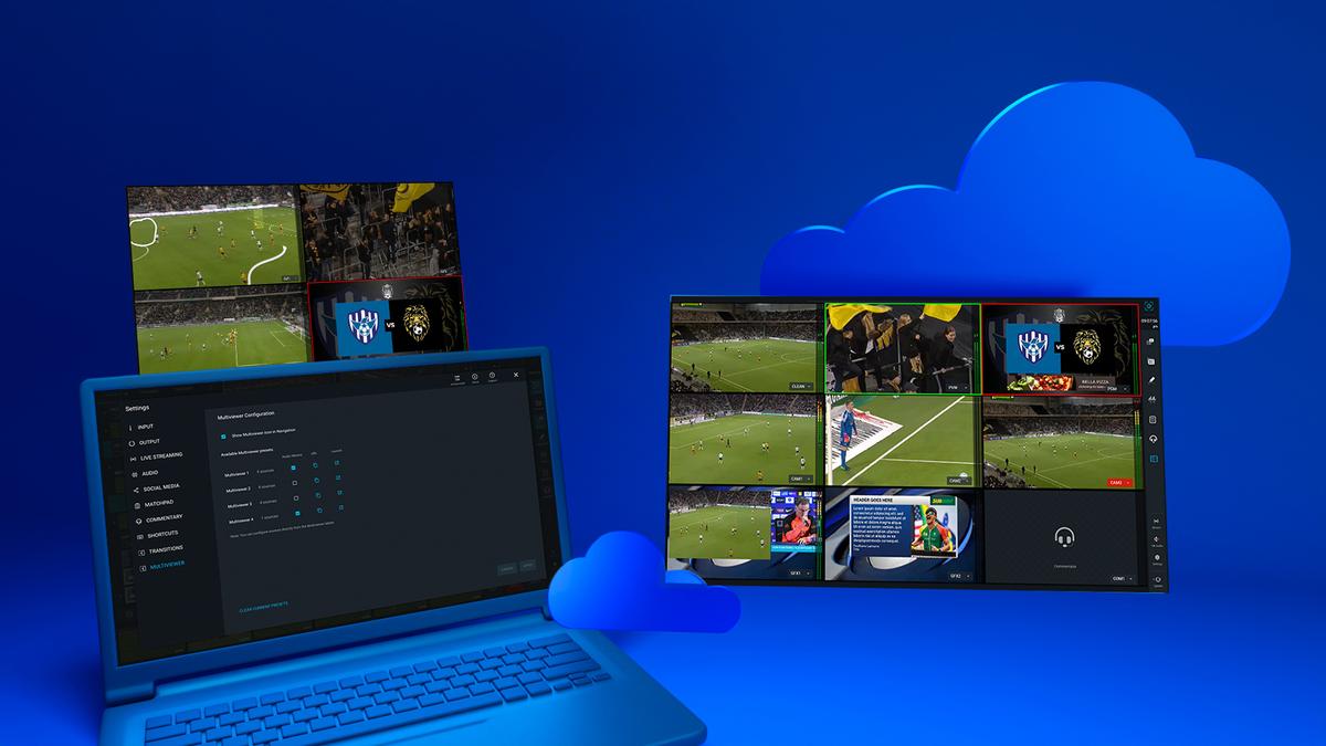 Among the new Chyron LIVE cloud-native production features is a new Multiviewer module that enables intuitive production monitoring or remote crews.