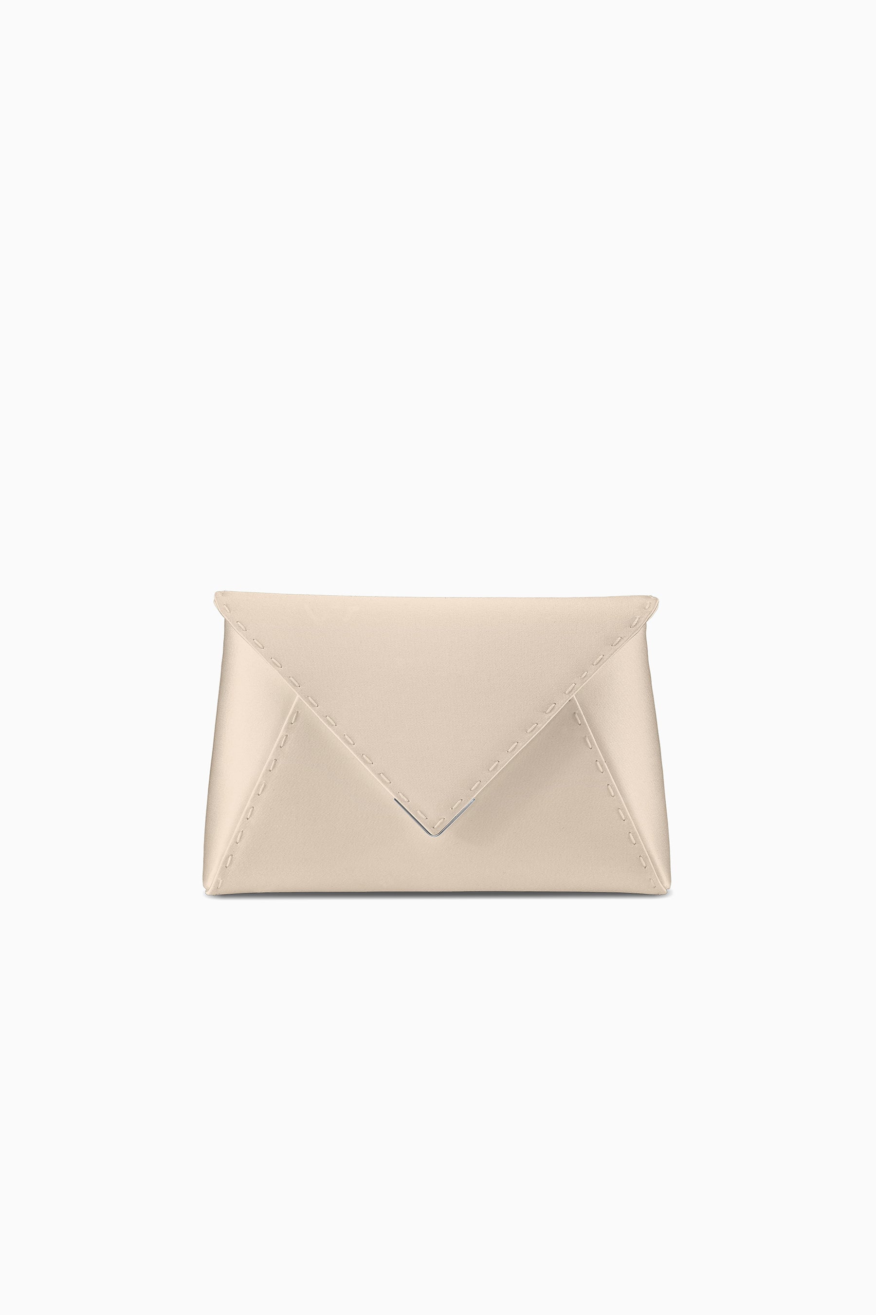 Lee 'pouchet' Clutch Small - Champagne Bubble Satin / Silver Hardware