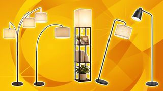 A selection of standing lamps.
