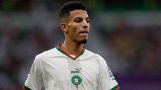 Azzedine Ounahi of Morocco during the FIFA World Cup 2022 match between Belgium and Morocco on 27 November, 2022 at the Al Thumama Stadium in Doha, Qatar