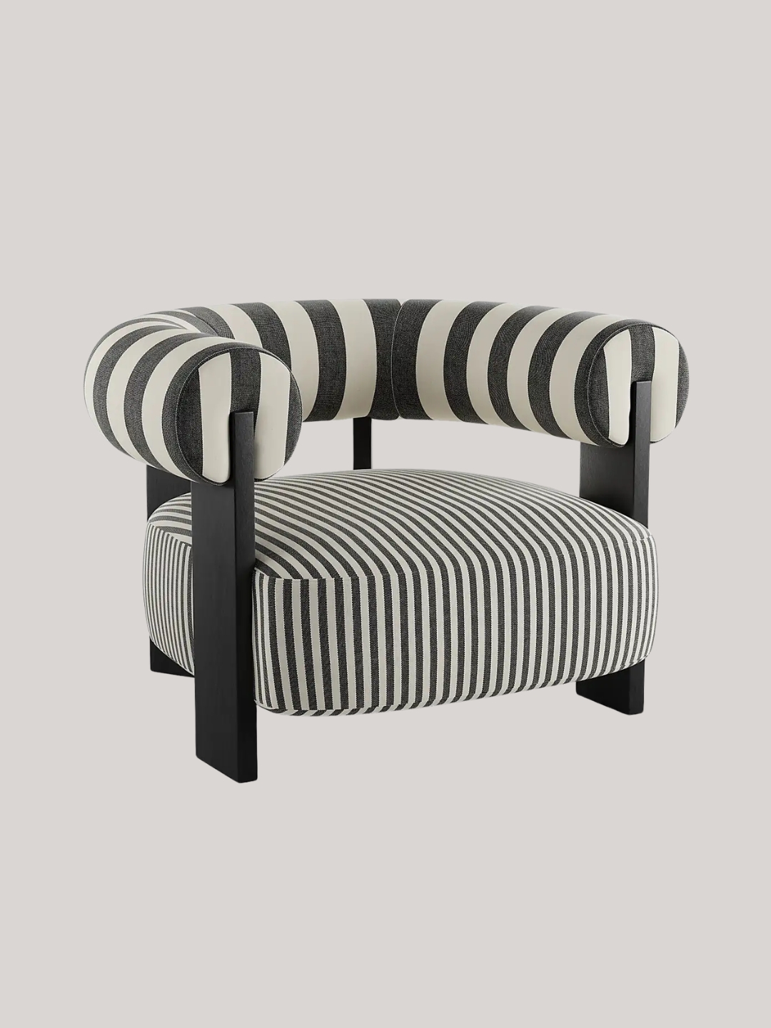 Dunelm, Fallon Woven Stripe Bolster Accent Chair