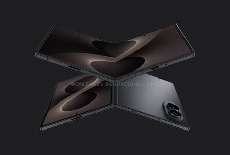 Leaked renders of the Samsung Galaxy Z Fold 8 Wide