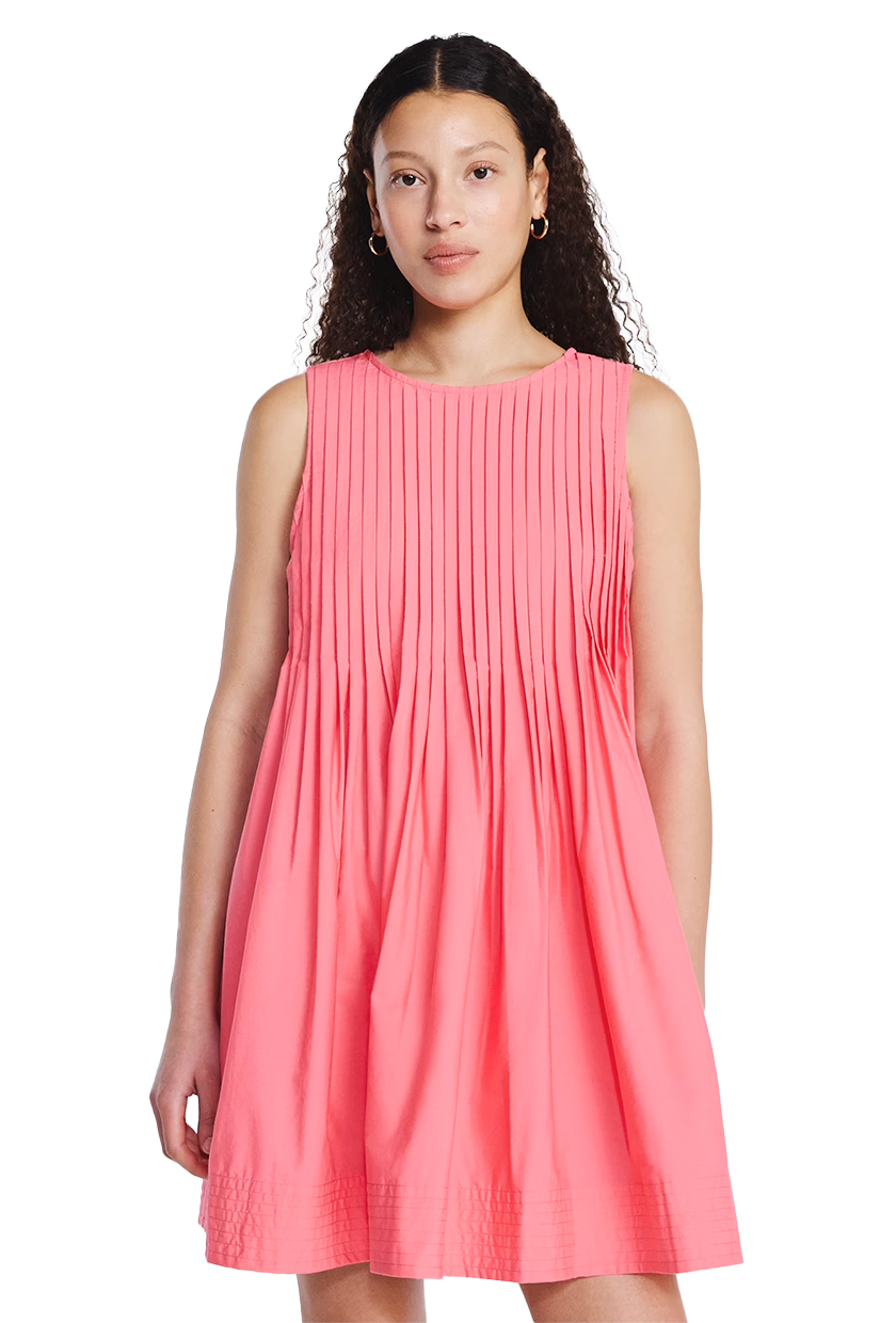 Free Assembly Women's Sleeveless Pleated Mini Dress, Sizes Xs-Xxl