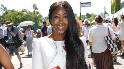 Angellica Bell attends day one of the Wimbledon Tennis Championships at the All England Lawn Tennis and Croquet Club on June 30, 2025