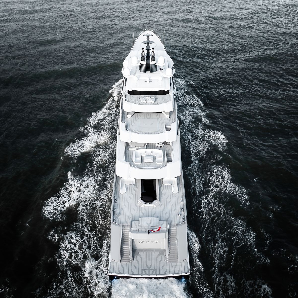 Gabe Newell's superyacht, the Leviathan, sailing the seven seas.