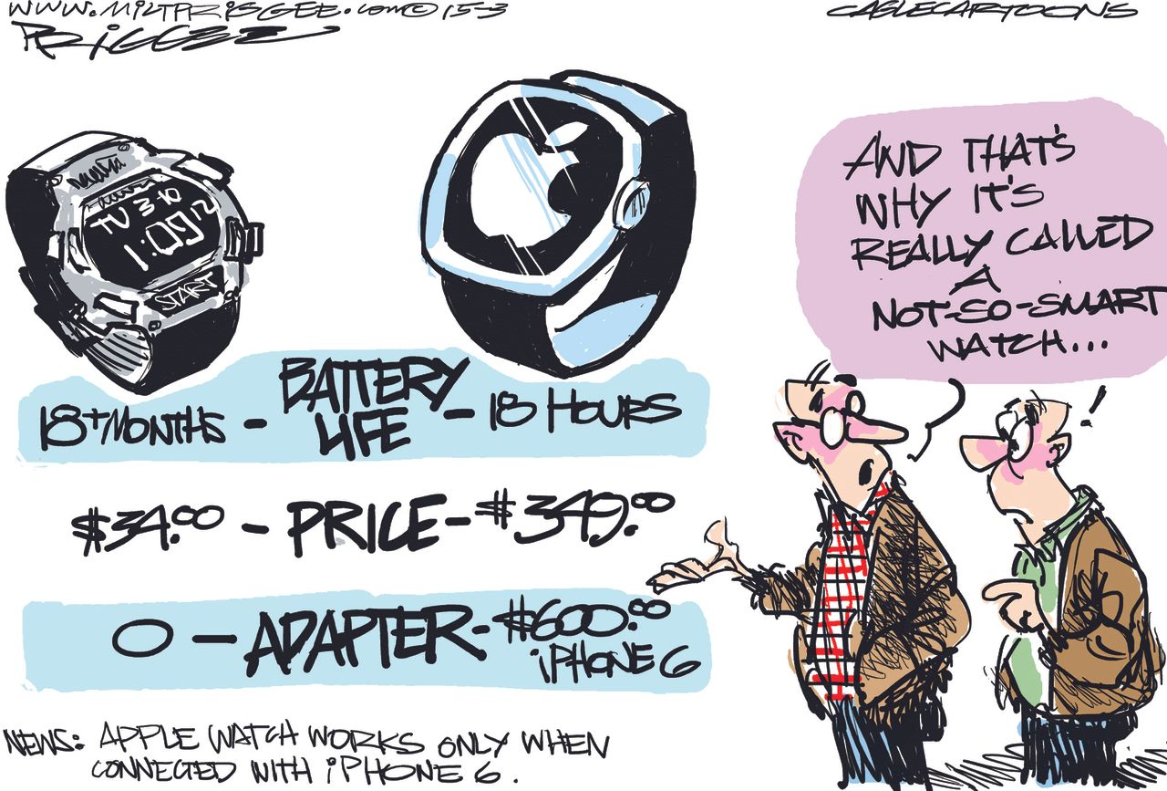 
Editorial cartoon U.S. Apple watch