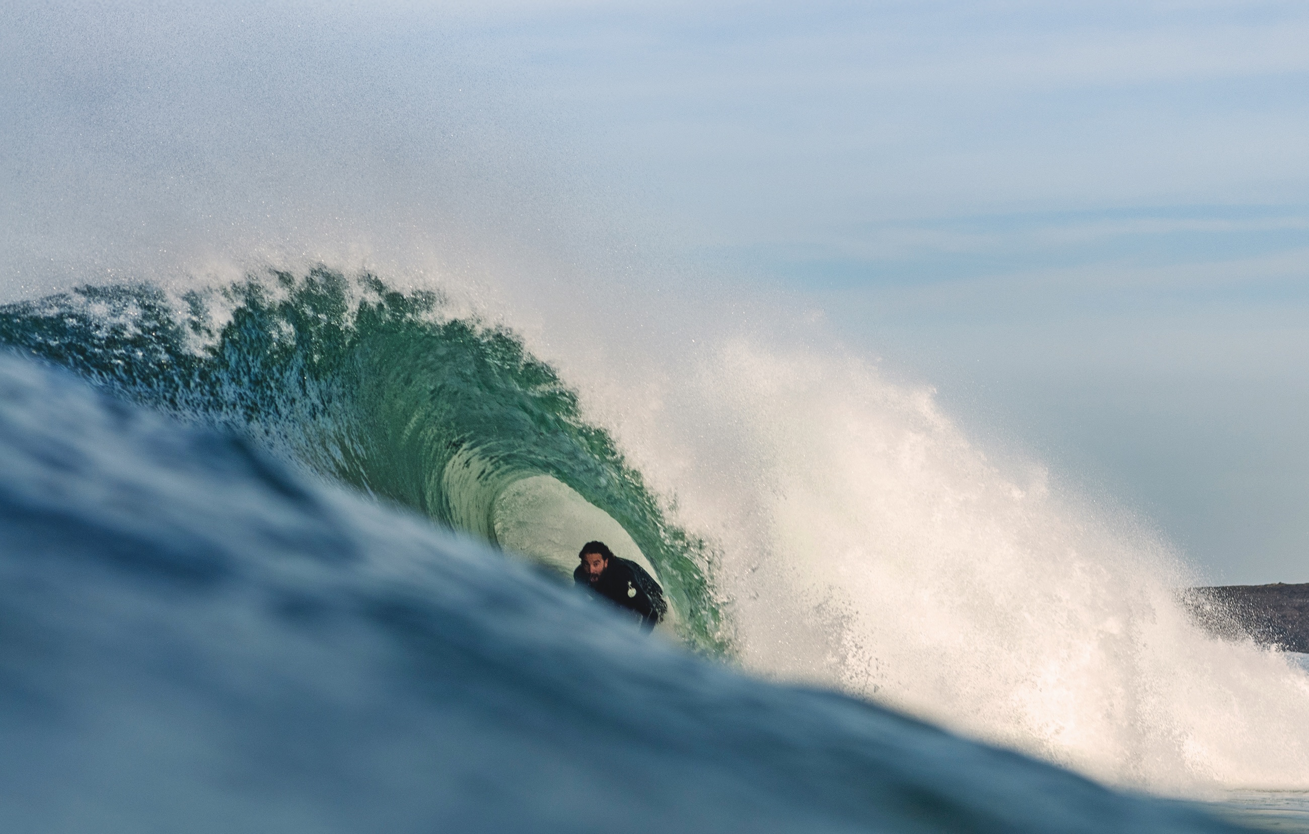 winemaker surfing a sick tube