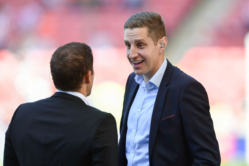 Sky Sports pundit and former Nottingham defender, Michael Dawson during the Sky Bet Championship Play-Off Semi-Final 1st leg between Sheffield United and Nottingham Forest at Bramall Lane, Sheffield on Saturday 14th May 2022.
