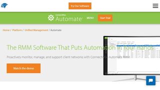 ConnectWise Automate's homepage