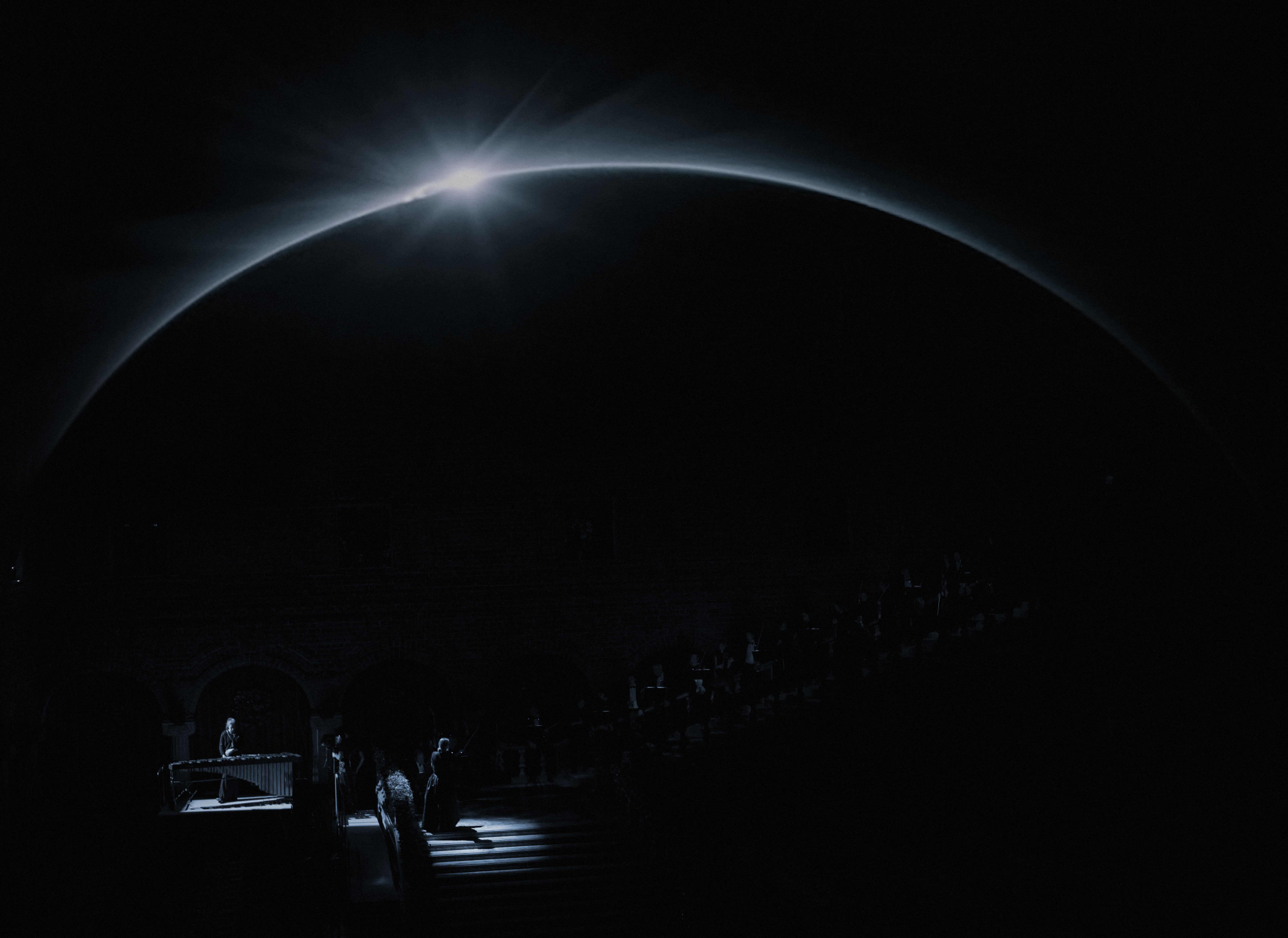 light projection in Stockholm City Hall