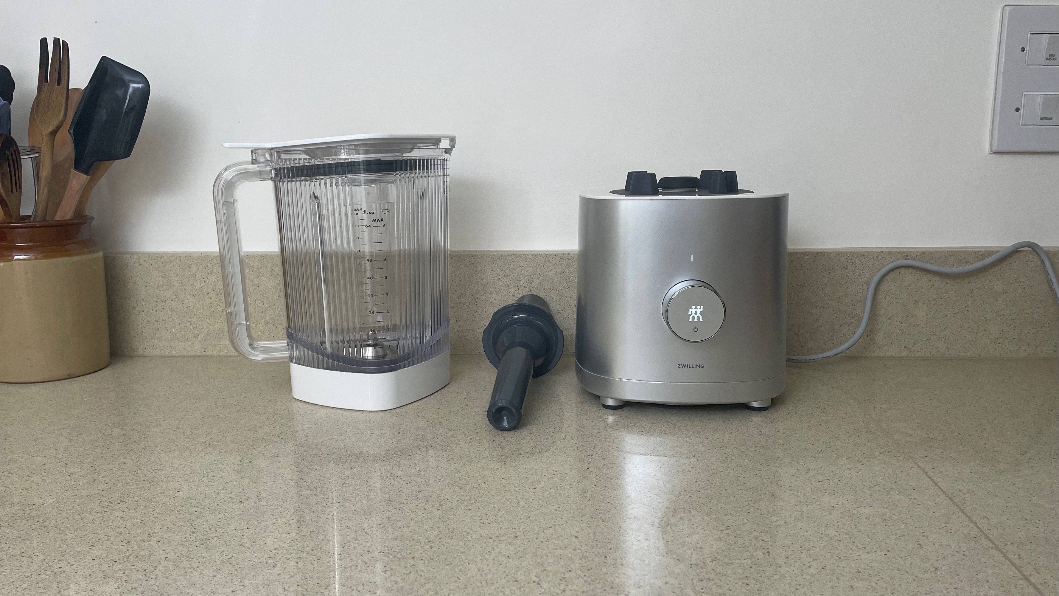 Zwilling Enfinigy Power Blender on the worktop