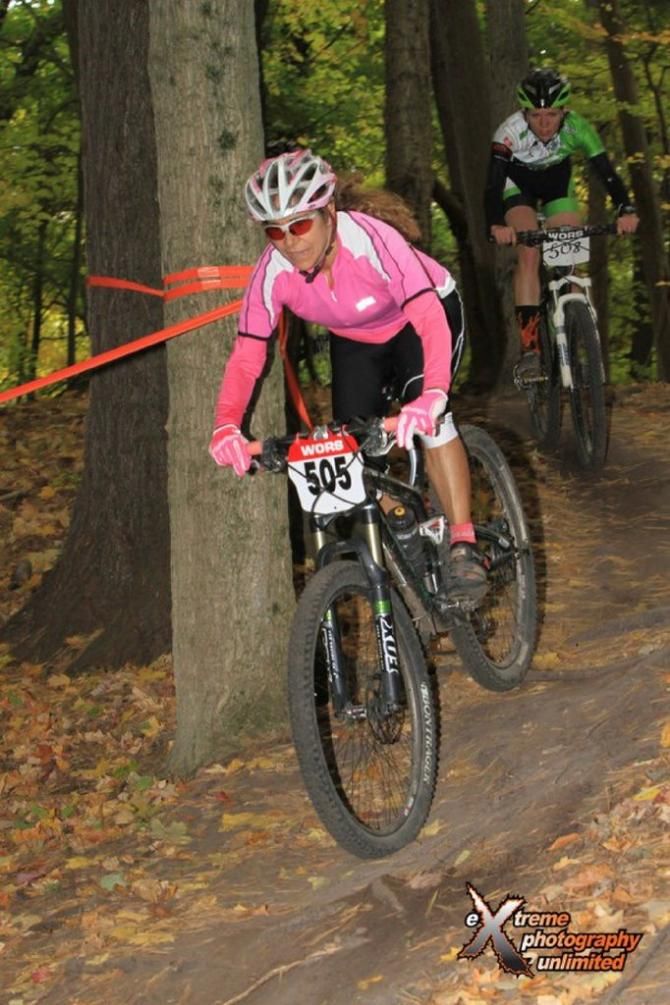 Lori Sable Prepares for the Log Jump