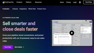 Website screenshot from Freshsales (November 2024)