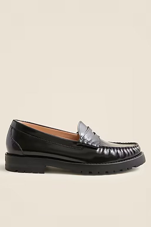 J.Crew, New Winona Lug-Sole Penny Loafers