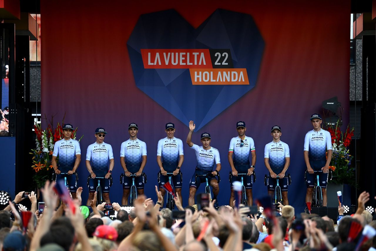 Astana Qazaqstan 2022 Vuelta a Espana presentation Utrecht Netherlands