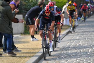 Tom Pidcock (Ineos Grenadiers) on the attack in the Brabantse Pijl