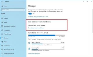 User Cleanup Recommendations on Windows 10