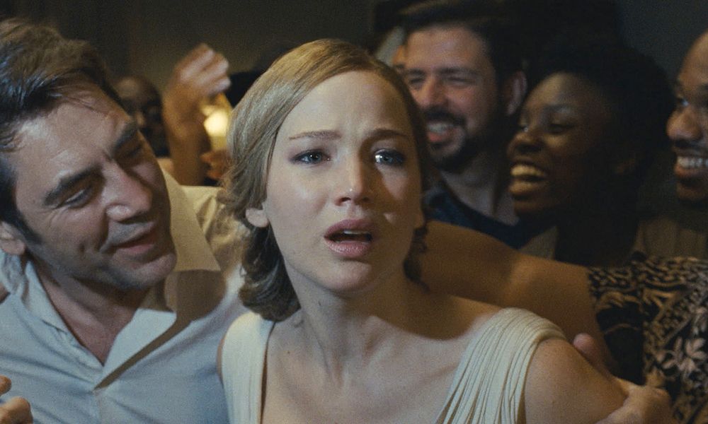 Javier Bardem and Jennifer Lawrence in Mother!