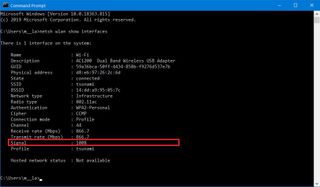 Command Prompt see wireless signal quality