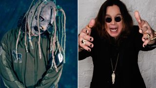 Corey Taylor in late 90s mask and Ozzy Osbourne