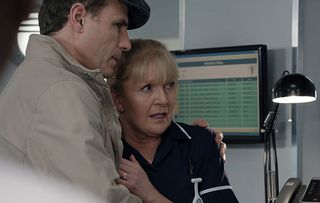 Hearts are heavy in Holby as David says his goodbyes to Duffy