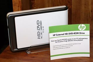 HP shows off their external HD DVD-ROM drive.
