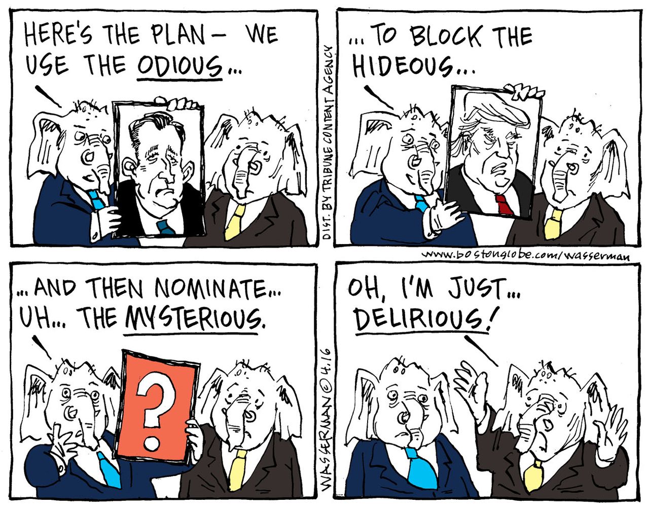 Political Cartoon U.S. GOP Decision 2016