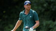 Daniel Berger watches a drive during the BMW Championship