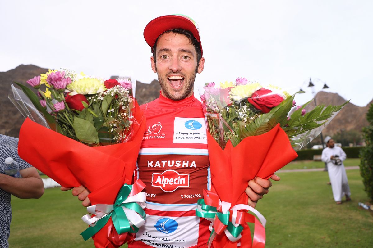 Double bouquets for Nathan Haas (Katusha-Alpecin)