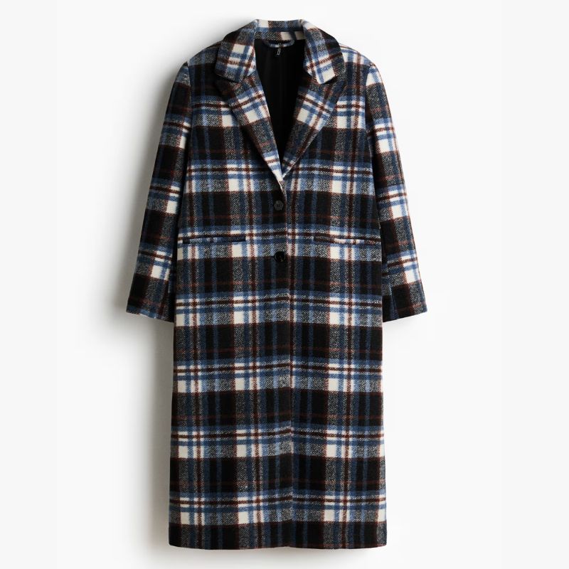 H&amp;amp;M long, check coat
