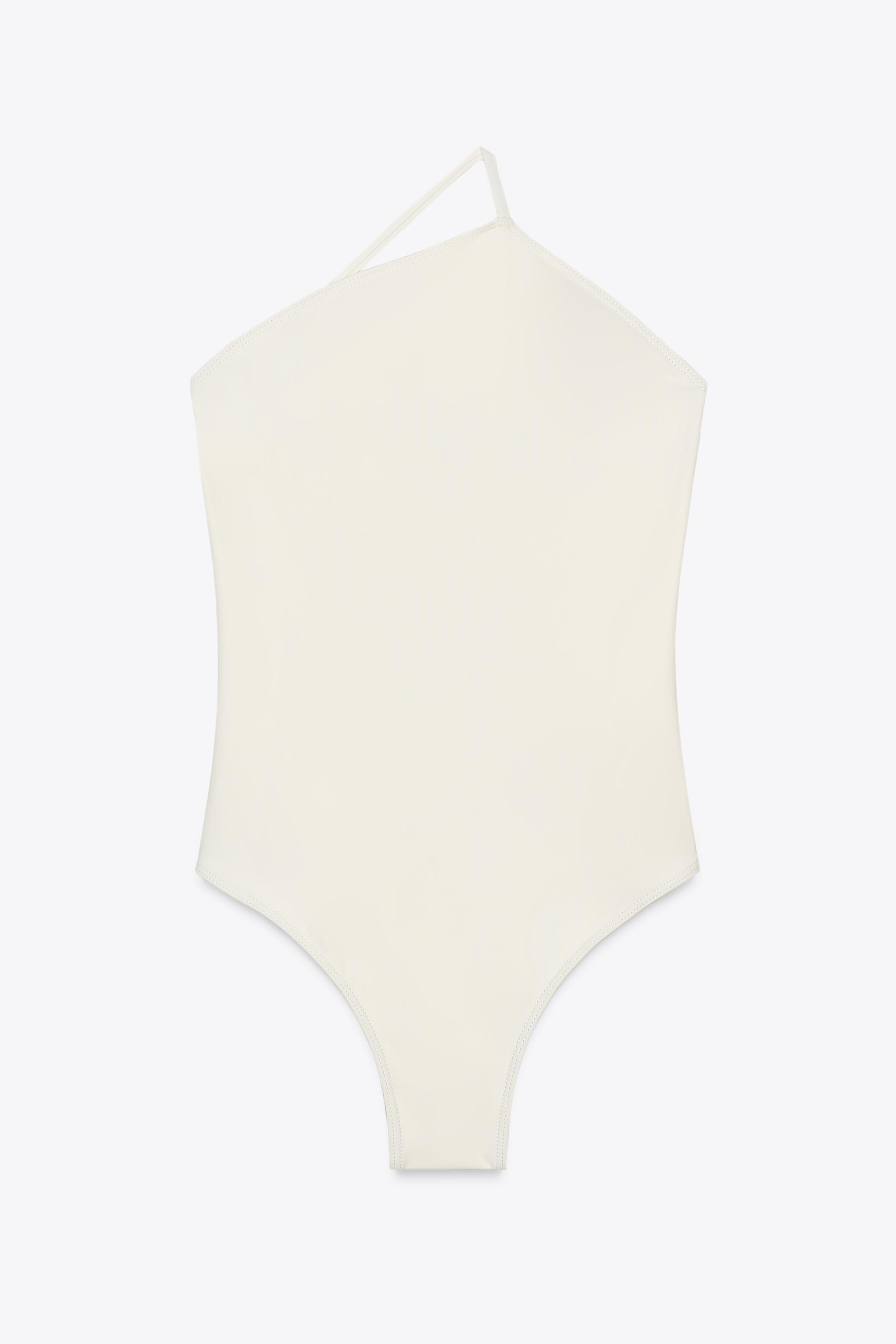 Asymmetric Plain Swimsuit