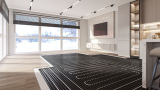 Radiator Outlet Underfloor Heating in a modern room