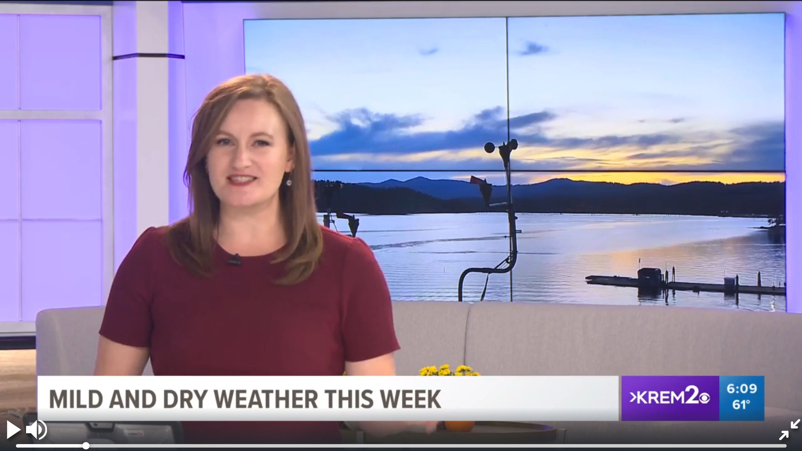 Shot of KREM newscaster prior to the pornographic clip being accidentally aired. 