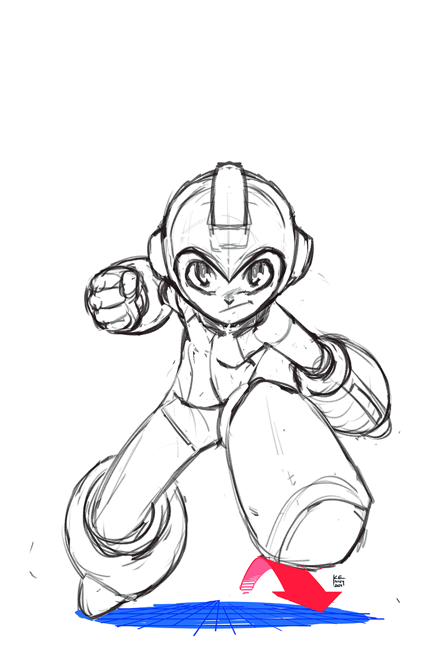 Mega man drawing