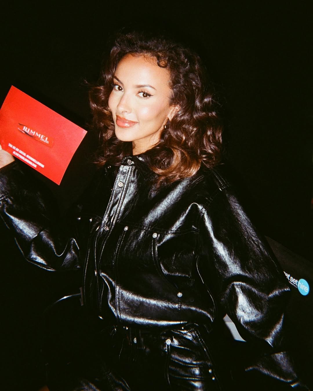 Maya James with caramel-hued colour melting in her hair